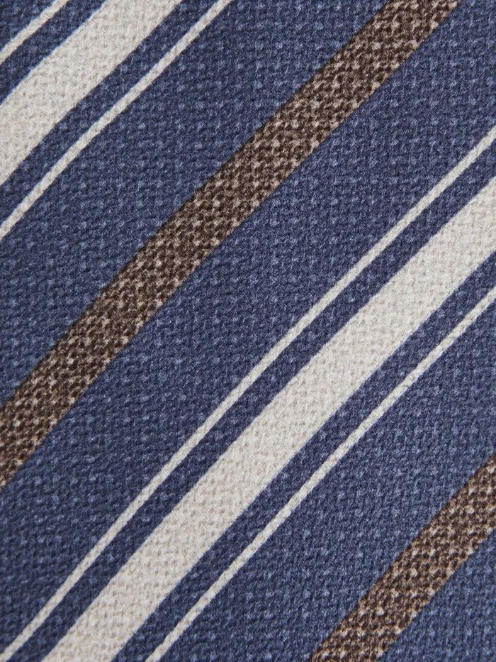 Men Reiss Ties and Pocket Squares Duomo Silk Striped Tie Indigo