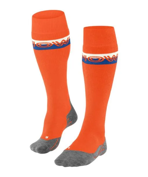 Men SK2 Intermediate Men Skiing Kneehigh Socks Flash Orange FALKE Ski Socks