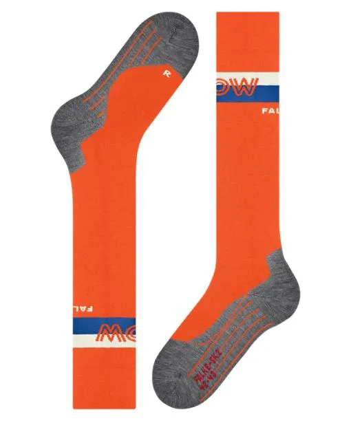 Men SK2 Intermediate Men Skiing Kneehigh Socks Flash Orange FALKE Ski Socks