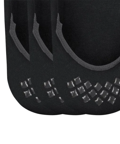 Men Step Medium Cut 3Pack Men No Show Socks Black FALKE No Show Socks