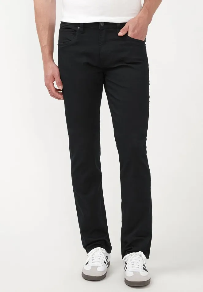 Men Straight Fit Dark Gray Twill Pants Charcoal Buffalo David Bitton Pants