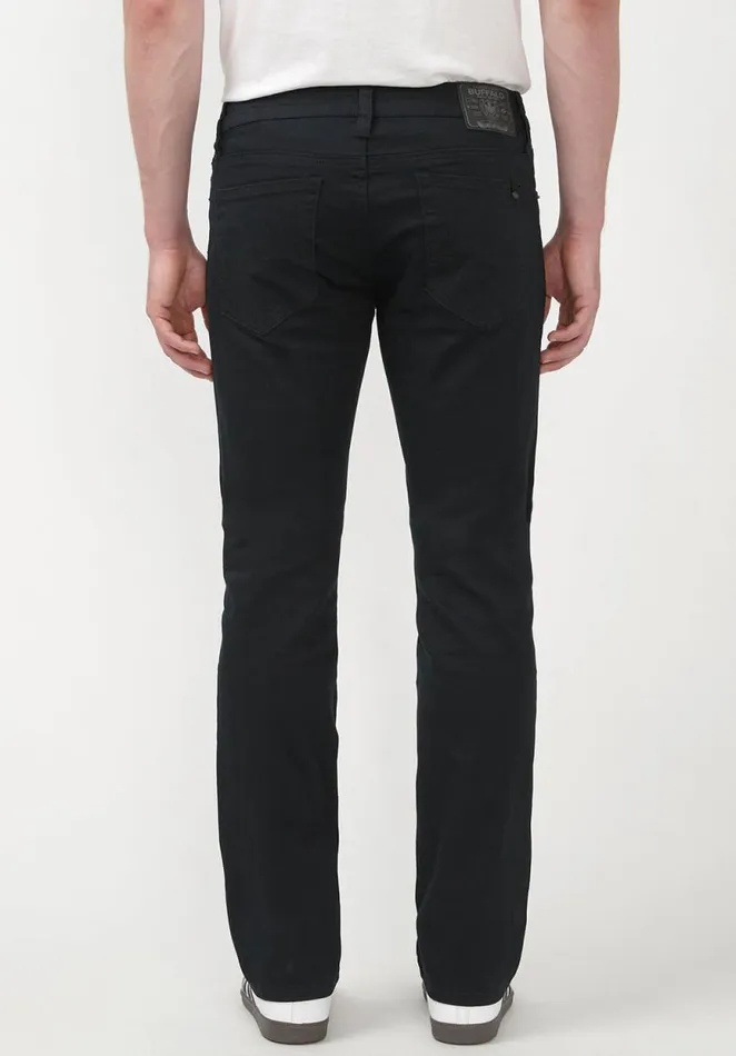 Men Straight Fit Dark Gray Twill Pants Charcoal Buffalo David Bitton Pants