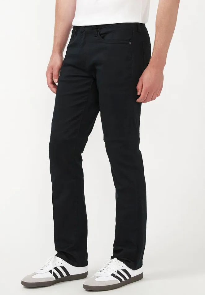 Men Straight Fit Dark Gray Twill Pants Charcoal Buffalo David Bitton Pants