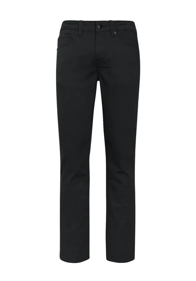 Men Straight Fit Dark Gray Twill Pants Charcoal Buffalo David Bitton Pants