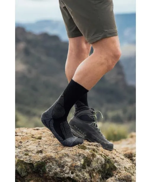 Men TK1 Adventure Cool Men Trekking Socks Asphalt Mel FALKE Hiking Socks