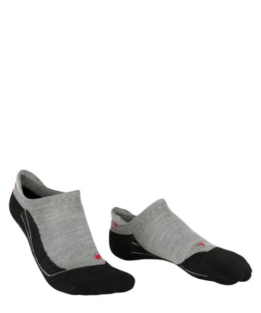 Men TK5 Wander Invisible Men Trekking No Show Socks Light Grey FALKE Hiking Socks