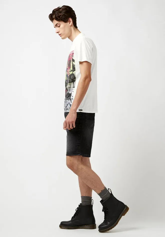 Men Tofy Collage Spray Paint Graphic TShirt Milk Buffalo David Bitton Tops and Tees