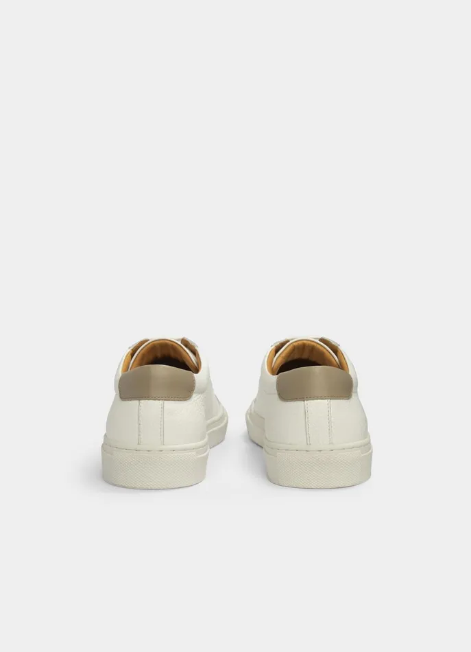 Men Trainers Faonnable Leather Trainers White