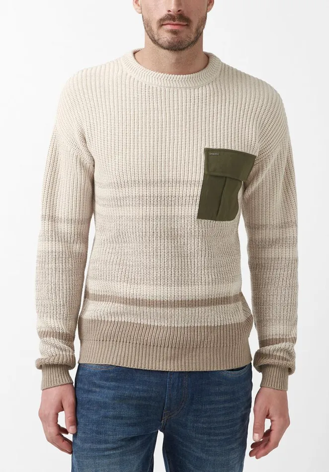 Men Walima Beige Mens Sweater Milk Buffalo David Bitton Sweaters