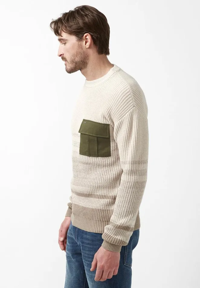 Men Walima Beige Mens Sweater Milk Buffalo David Bitton Sweaters