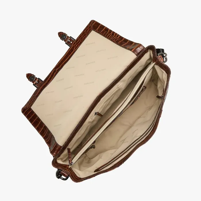 MenWomen Brahmin Travel Mason Messenger Chestnut Baypoint
