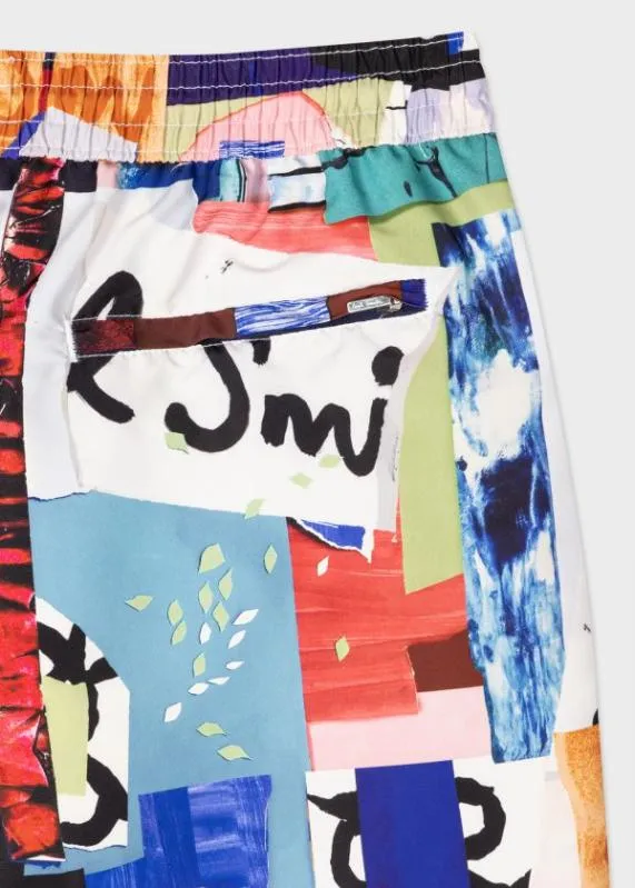 Mens 039Collage039 Print Long Swim Shorts Paul Smith Swimwear Mens 039Collage039 Print Long Swim Shorts Paul Smith Swimwear