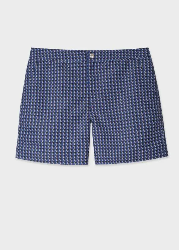 Mens 039Cube Geo039 Print Swim Shorts Paul Smith Swimwear
