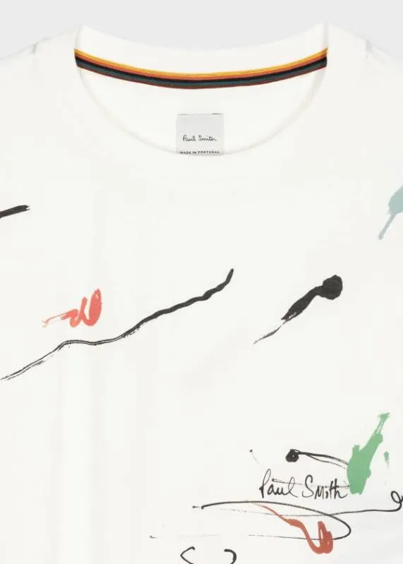 Mens 039Ink Marks039 Print Cotton TShirt Paul Smith TShirts Mens 039Ink Marks039 Print Cotton TShirt Paul Smith TShirts