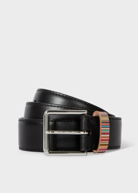 Mens 039Signature Stripe039 Keeper Leather Belt Paul Smith Belts Mens 039Signature Stripe039 Keeper Leather Belt Paul Smith Belts