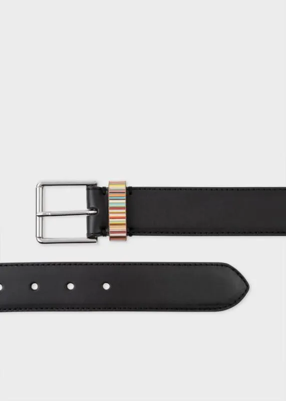 Mens 039Signature Stripe039 Keeper Leather Belt Paul Smith Belts Mens 039Signature Stripe039 Keeper Leather Belt Paul Smith Belts