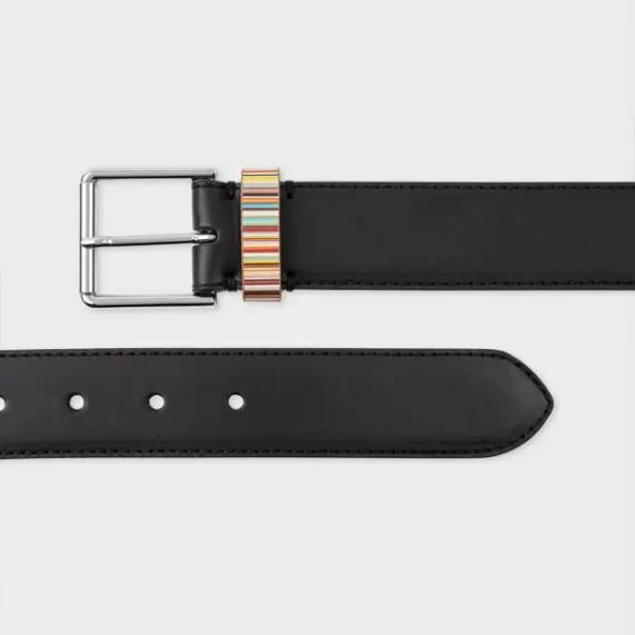 Mens 039Signature Stripe039 Keeper Leather Belt Paul Smith Belts Mens 039Signature Stripe039 Keeper Leather Belt Paul Smith Belts