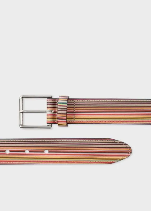 Mens 039Signature Stripe039 Leather Belt Paul Smith Belts Mens 039Signature Stripe039 Leather Belt Paul Smith Belts