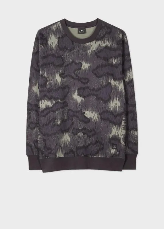 Mens Camo Cotton Sweatshirt Paul Smith Sweatshirts and Hoodies