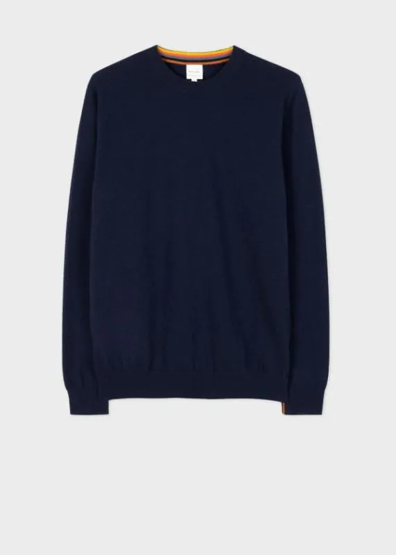Mens Cashmere Crew Neck Sweater Paul Smith Sweaters