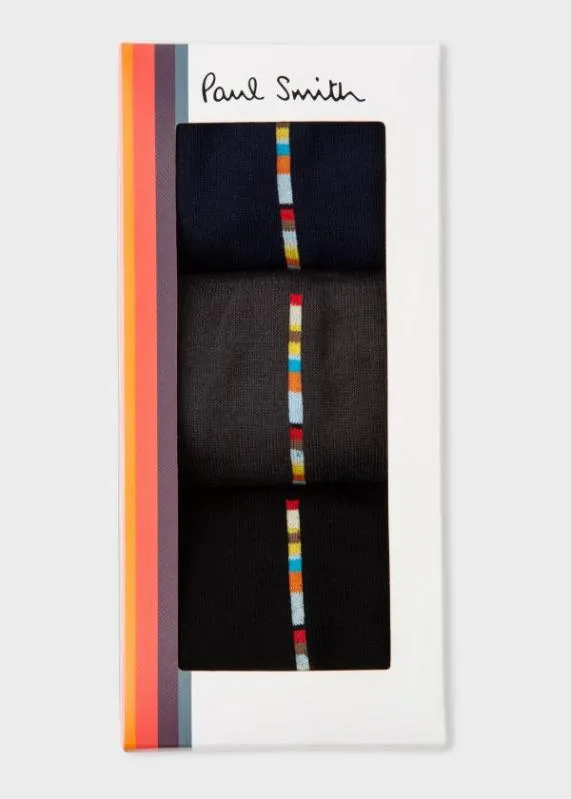 Mens Central 039Signature Stripe039 Socks Three Pack Paul Smith Socks