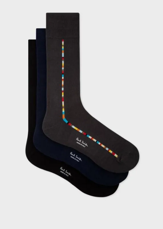 Mens Central 039Signature Stripe039 Socks Three Pack Paul Smith Socks Mens Central 039Signature Stripe039 Socks Three Pack Paul Smith Socks