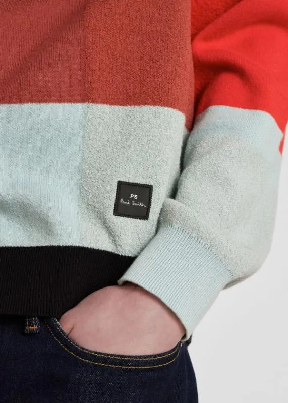 Mens ColourBlock CottonBlend Sweater Paul Smith Sweaters Mens ColourBlock CottonBlend Sweater Paul Smith Sweaters