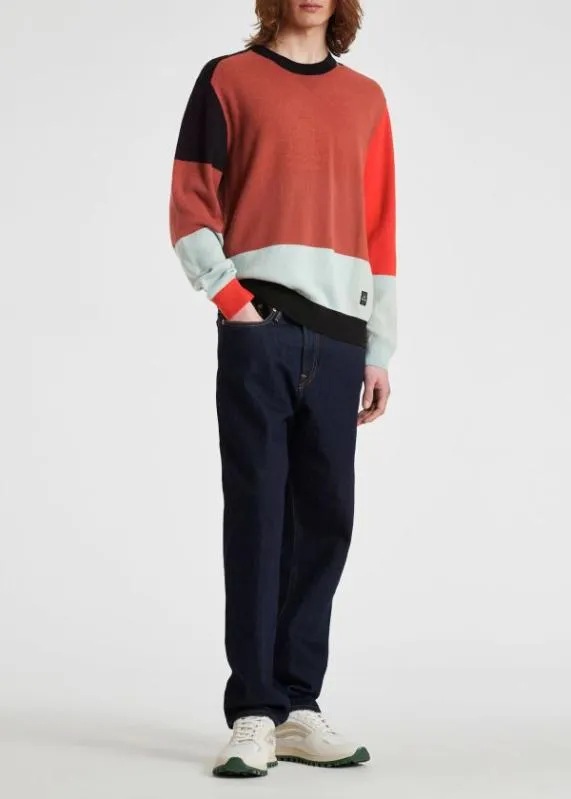 Mens ColourBlock CottonBlend Sweater Paul Smith Sweaters Mens ColourBlock CottonBlend Sweater Paul Smith Sweaters