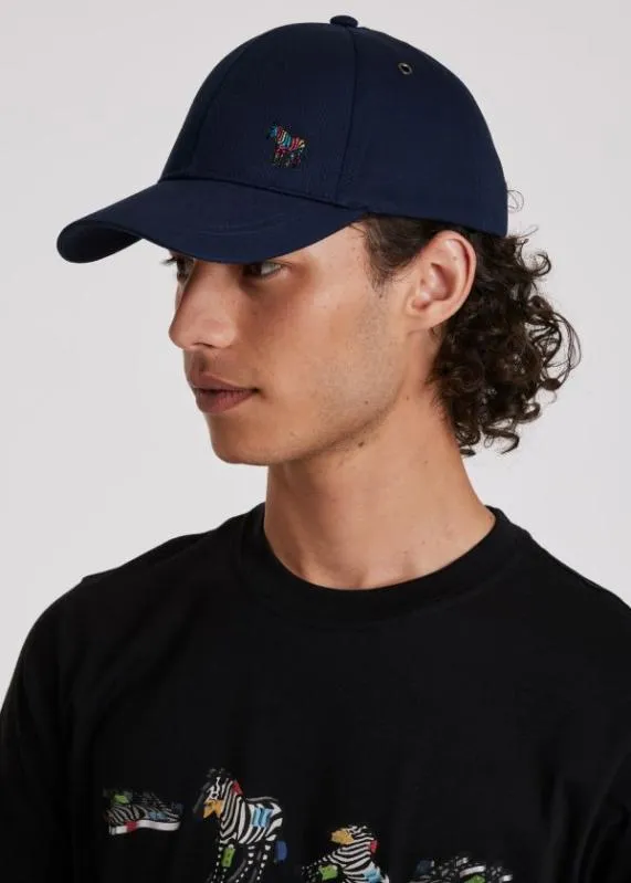 Mens Cotton Zebra Logo Baseball Cap Paul Smith Hats and Gloves