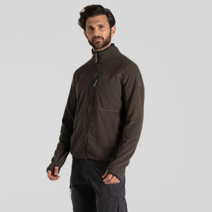 Mens Full Zip Fleece Craghoppers NosiLife Spry Jacket Woodland Green
