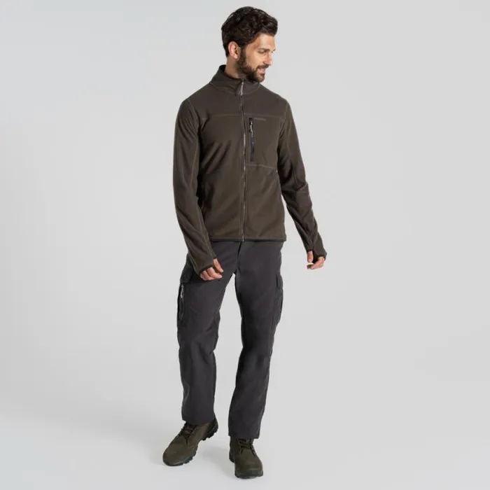 Mens Full Zip Fleece Craghoppers NosiLife Spry Jacket Woodland Green