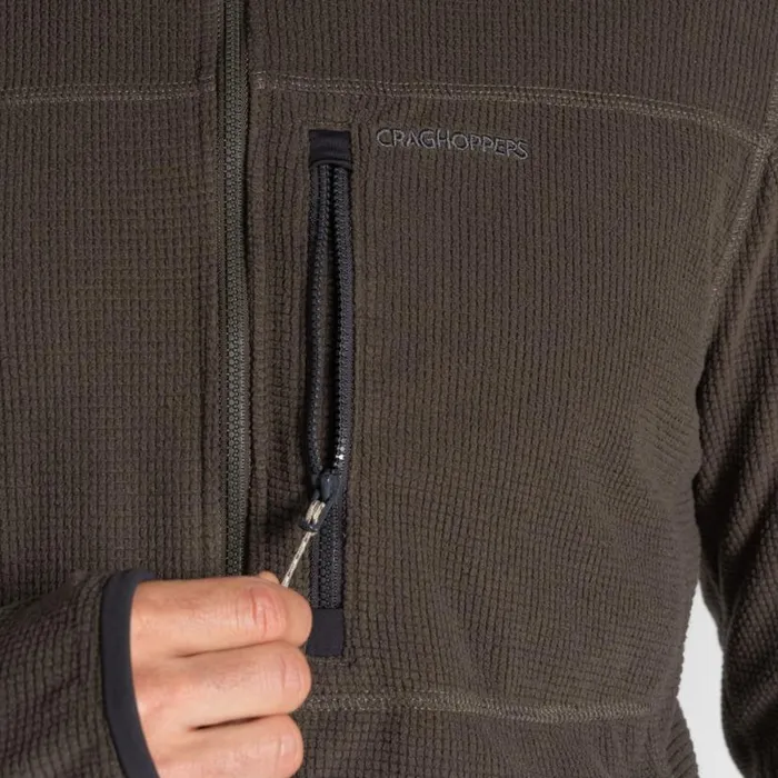 Mens Full Zip Fleece Craghoppers NosiLife Spry Jacket Woodland Green