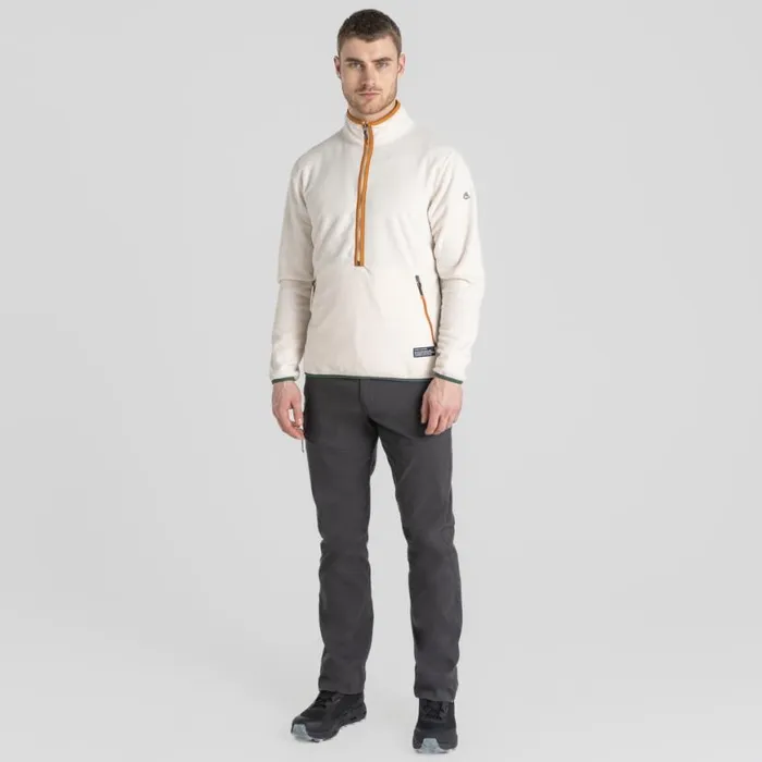 Mens Half Zip Fleece Craghoppers CO2 Renu Half Zip Fleece Ecru Mens Half Zip Fleece Craghoppers CO2 Renu Half Zip Fleece Ecru