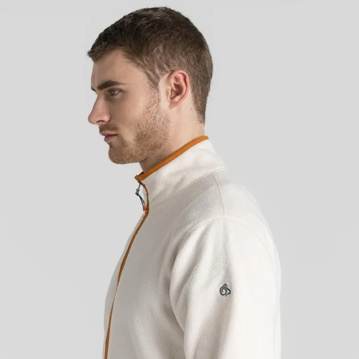 Mens Half Zip Fleece Craghoppers CO2 Renu Half Zip Fleece Ecru Mens Half Zip Fleece Craghoppers CO2 Renu Half Zip Fleece Ecru