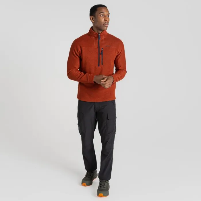 Mens Half Zip Fleece Craghoppers Torney II Half Zip Fleece Carnelian Orange Marl Mens Half Zip Fleece Craghoppers Torney II Half Zip Fleece Carnelian Orange Marl