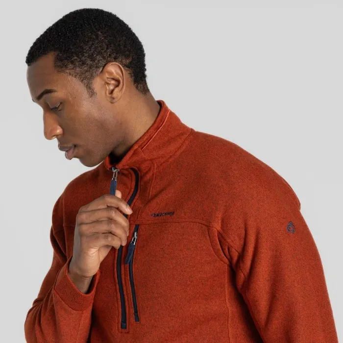 Mens Half Zip Fleece Craghoppers Torney II Half Zip Fleece Carnelian Orange Marl Mens Half Zip Fleece Craghoppers Torney II Half Zip Fleece Carnelian Orange Marl