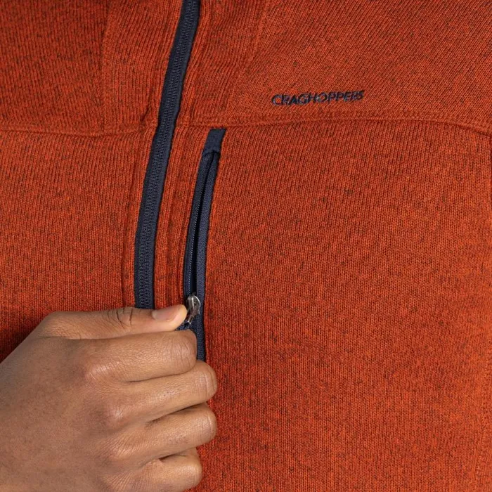 Mens Half Zip Fleece Craghoppers Torney II Half Zip Fleece Carnelian Orange Marl Mens Half Zip Fleece Craghoppers Torney II Half Zip Fleece Carnelian Orange Marl