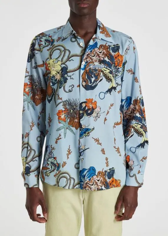 Mens LyocellBlend 039Sea Tales039 Shirt Paul Smith Shirts Mens LyocellBlend 039Sea Tales039 Shirt Paul Smith Shirts