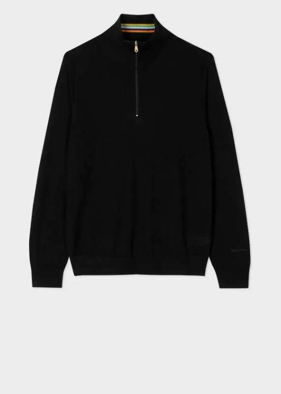 Mens Merino Wool Half Zip Sweater Paul Smith Sweaters