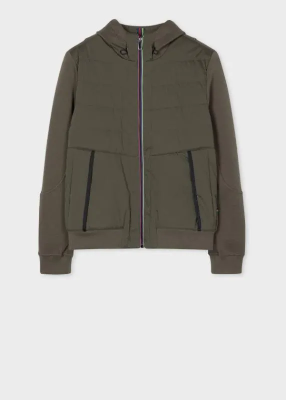 Mens Mixed Media Jacket With 039Sports Stripe039 Trim Paul Smith Coats and Jackets