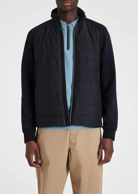 Mens Mixed Media Jacket With 039Sports Stripe039 Trim Paul Smith Coats and Jackets Mens Mixed Media Jacket With 039Sports Stripe039 Trim Paul Smith Coats and Jackets