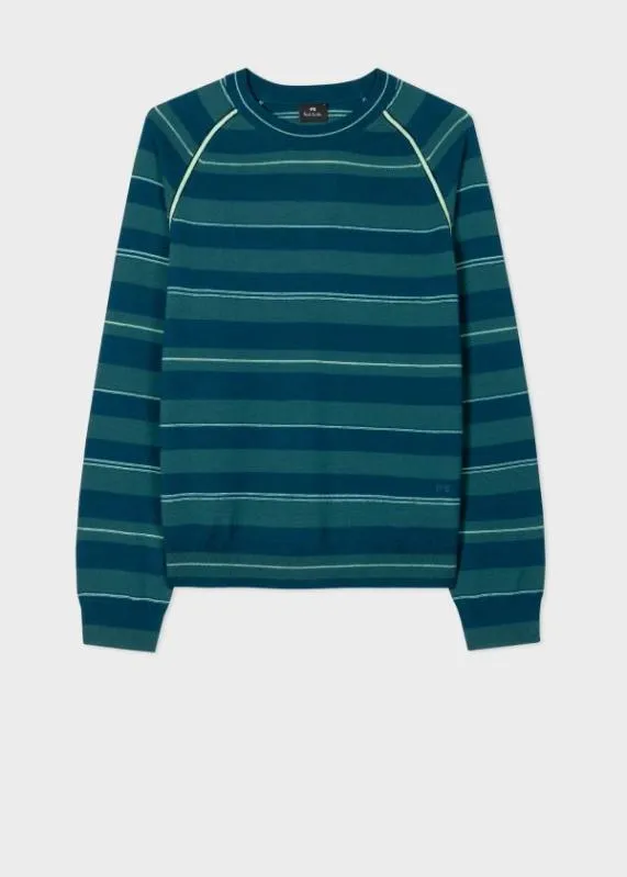 Mens MultiStripe Merino Wool Sweater Paul Smith Sweaters