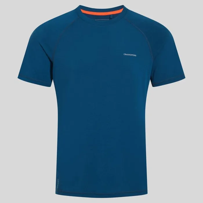 Mens Short Sleeve Craghoppers Dynamic Short Sleeved TShirt Tourmline Blue Mens Short Sleeve Craghoppers Dynamic Short Sleeved TShirt Tourmline Blue