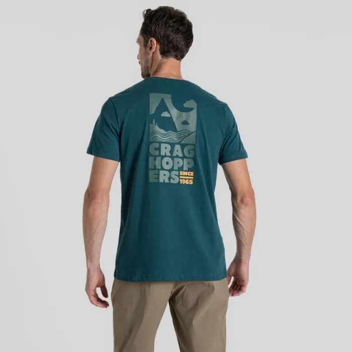 Mens Short Sleeve Craghoppers Lucent Short Sleeved TShirt Deep Ocean Green Mens Short Sleeve Craghoppers Lucent Short Sleeved TShirt Deep Ocean Green