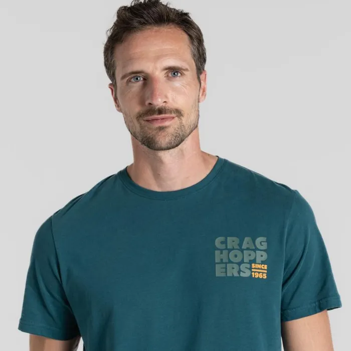 Mens Short Sleeve Craghoppers Lucent Short Sleeved TShirt Deep Ocean Green Mens Short Sleeve Craghoppers Lucent Short Sleeved TShirt Deep Ocean Green