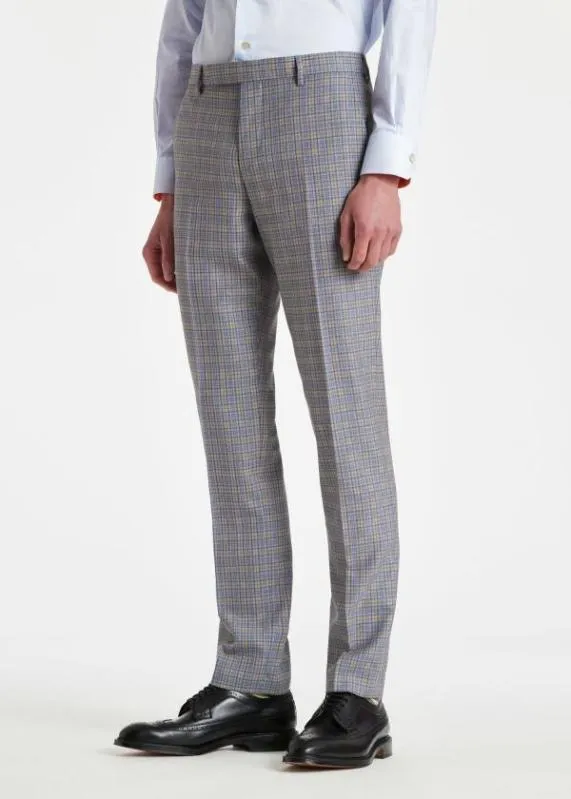 Mens SlimFit Wool Check Pants Paul Smith Pants Mens SlimFit Wool Check Pants Paul Smith Pants