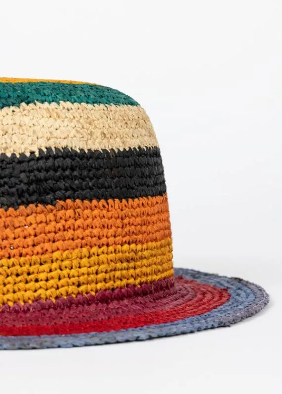 Mens Stripe Crochet Straw Hat Paul Smith Hats and Gloves Mens Stripe Crochet Straw Hat Paul Smith Hats and Gloves