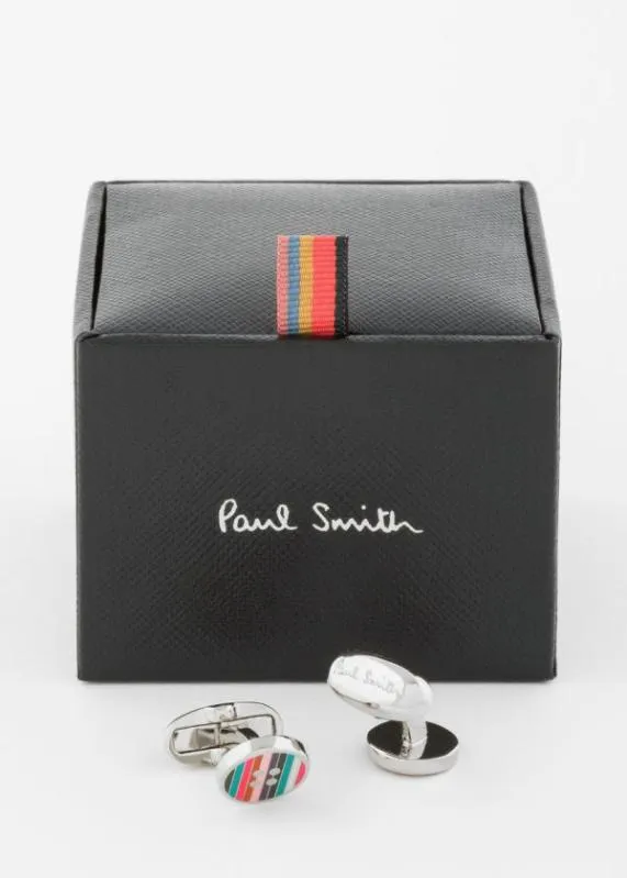 Mens Striped Button Cufflinks Paul Smith Cufflinks
