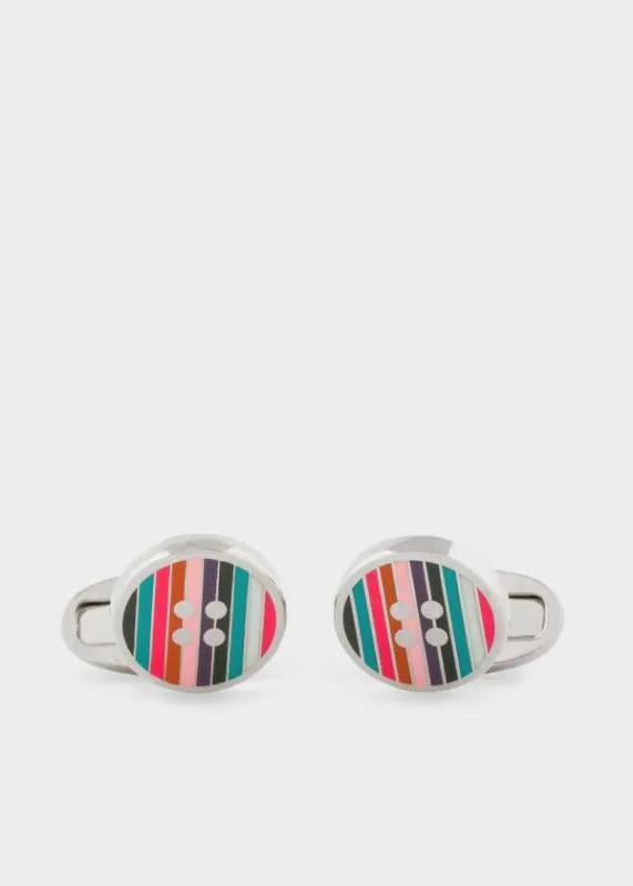 Mens Striped Button Cufflinks Paul Smith Cufflinks Mens Striped Button Cufflinks Paul Smith Cufflinks