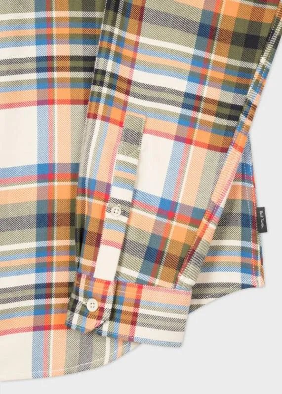 Mens TailoredFit Flannel Check LongSleeve Shirt Paul Smith Shirts Mens TailoredFit Flannel Check LongSleeve Shirt Paul Smith Shirts